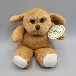Vintage Earful Piercing Pagoda Plush Brown Puppy Dog Stuffed Prize